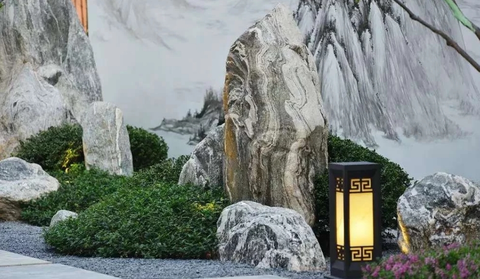 置石，簡直就是園林景觀最大的魅力所在！日照別墅庭院設計
