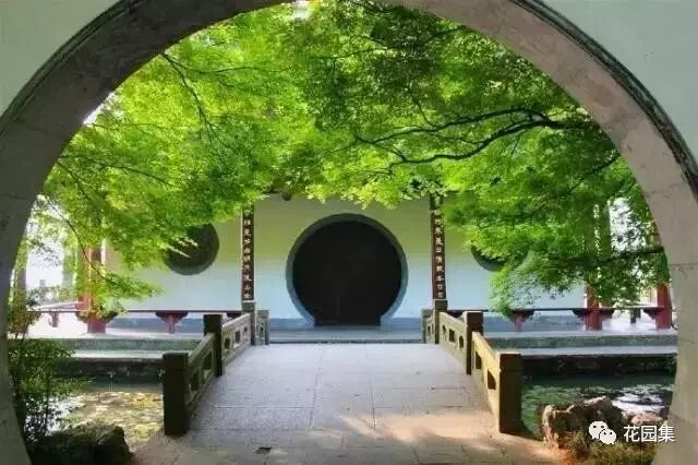 庭院之中來扇月洞門，滿滿的氛圍感！